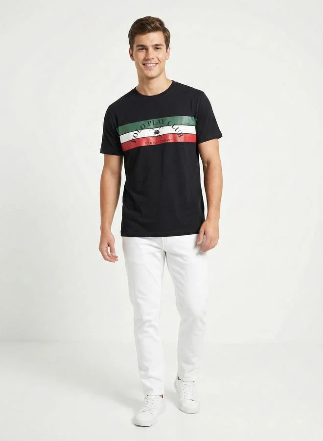 Polo Play Men Graphic Logo Crew Neck T-Shirt