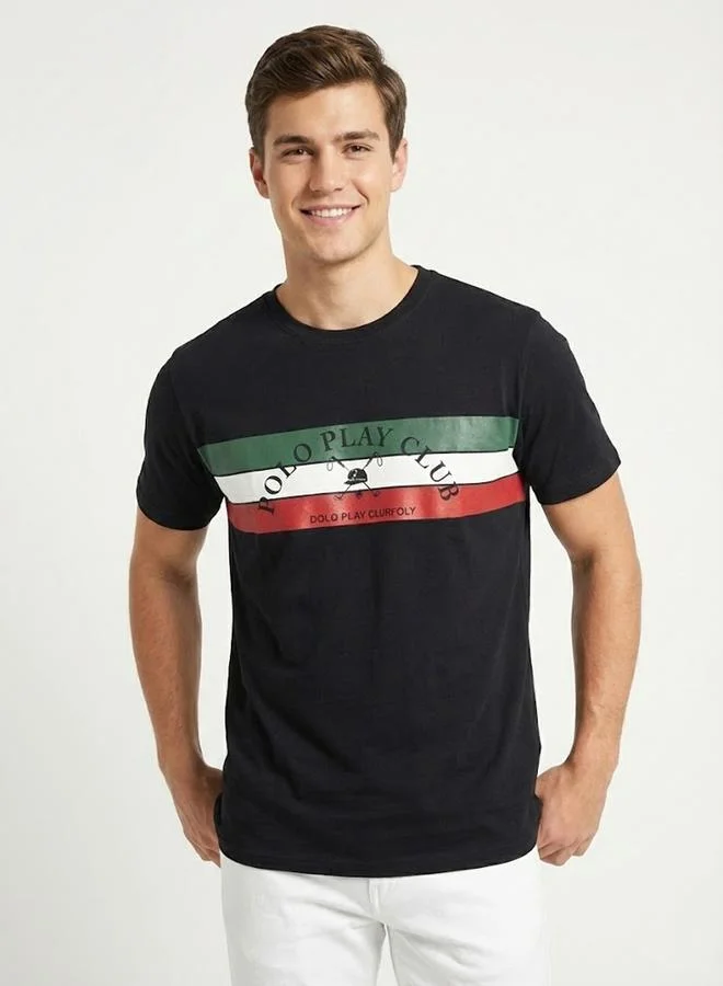 Polo Play Men Graphic Logo Crew Neck T-Shirt