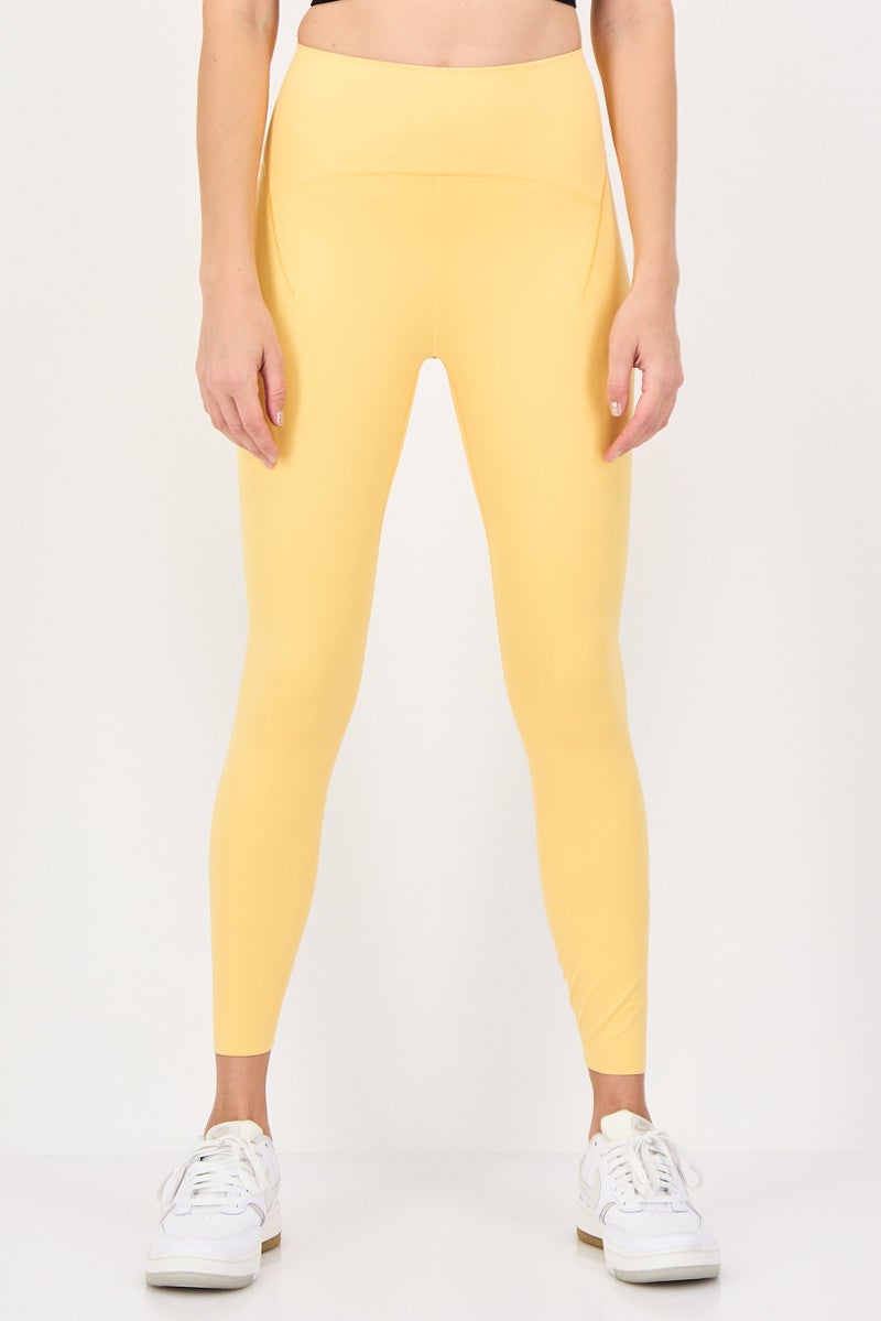 Adidas Women Sportswear Fit Training Leggings, Mustard - Image 1