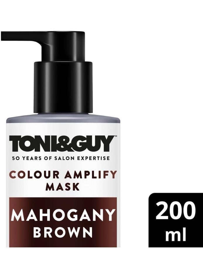 TONI&GUY Toni & Guy Mahogany Brown Shade Colour Hair Conditioning Mask with Temporary Colour Pigments, Argan Oil & UV Protection Filters 200 ml - Image 2