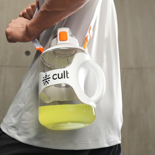 CULT Gallon Water Bottle 2.2 Litre for Men & Women – BPA-Free, Leakproof, Durable, Easy to Carry with Handle – Large Capacity Gym, Fitness, Sports & Outdoor Hydration Bottle – White - Image 2