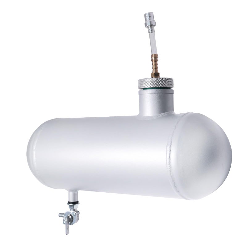 JMCHstore Side Aluminum Mini bike Gas Fuel Tank Cylinder 4x12 for Coleman Baja Montser Mega moto Predator Hemi non 212 Engine Massimo Axis RealTree Motovox Mototec Gas Bike Go Kart Parts Silver - Image 2
