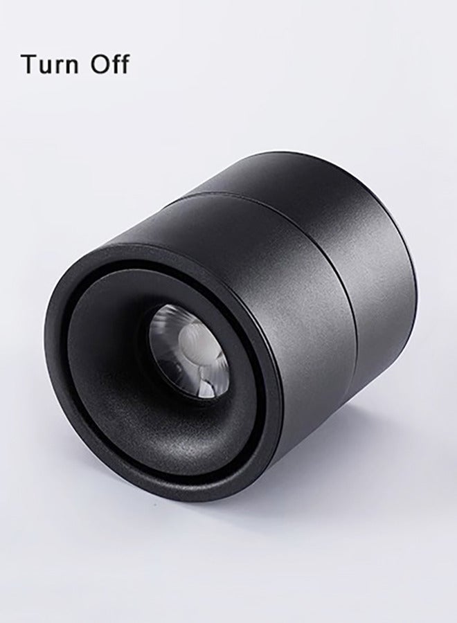 LED ضوء السقف قابل للتعديل اتجاهي أسود سطح شنت النازل COB 12W 4000K الألومنيوم Netural لمعرض المدخل عرض غرفة المعيشة - Image 2
