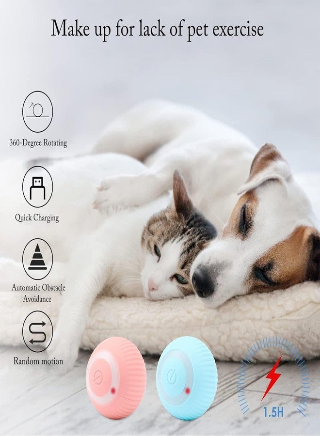 VIRADHAM Smart Interactive 360° Auto Rolling Ball Toy for Dogs and Cats - USB Rechargeable, Motion-Activated Self-Moving Fun Exercise Ball Pet Toy for Indoor and Outdoor Play - Carpet-Friendly - Image 4