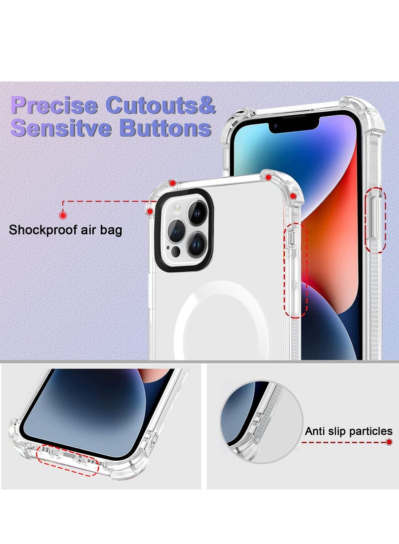 TLAXCA 4 in 1 for iPhone 15 Pro Max Case Drop Protection iPhone 15 Pro Max Clear Cover with 2 x Tempered Glass Screen Protector 1 x Universal Cell Phone Lanyard Air Guard Corners Hard Acrylic - Image 4