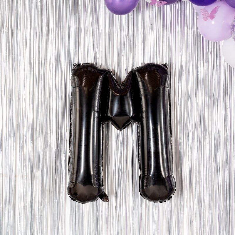 Restaurantware-Balloon 40 Inch Letter Balloon, 1 Large Alphabet Party Balloon - Letter M, Self-Sealing, Black Foil Mylar Balloon, Hanging Loop, Decoration For Birthday, Wedding, Or Graduation - Image 3