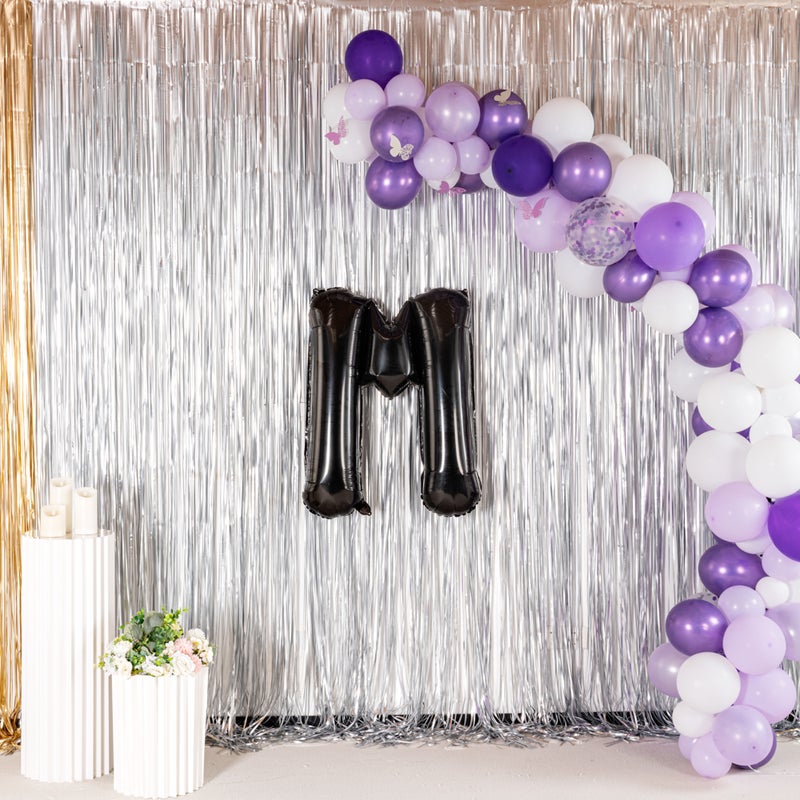 Restaurantware-Balloon 40 Inch Letter Balloon, 1 Large Alphabet Party Balloon - Letter M, Self-Sealing, Black Foil Mylar Balloon, Hanging Loop, Decoration For Birthday, Wedding, Or Graduation - Image 4