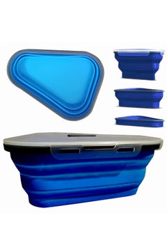 Y&D Pizza Storage Container, Collapsible Silicone Space Saving Design and Adjustable Caddy, with Microwavable Trays, Microwave, & Dishwasher Safe  - Image 1