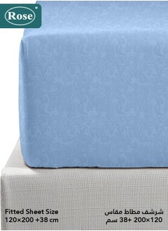 Rose ROSE Luxurious Flory Comforter, Premium Cotton Alternative Microfiber, Set of 4 pieces, Super Soft Cozy Breathable Cooling Lightweight, Extra Twin size 260x170 cm, Light Blue  - Image 5