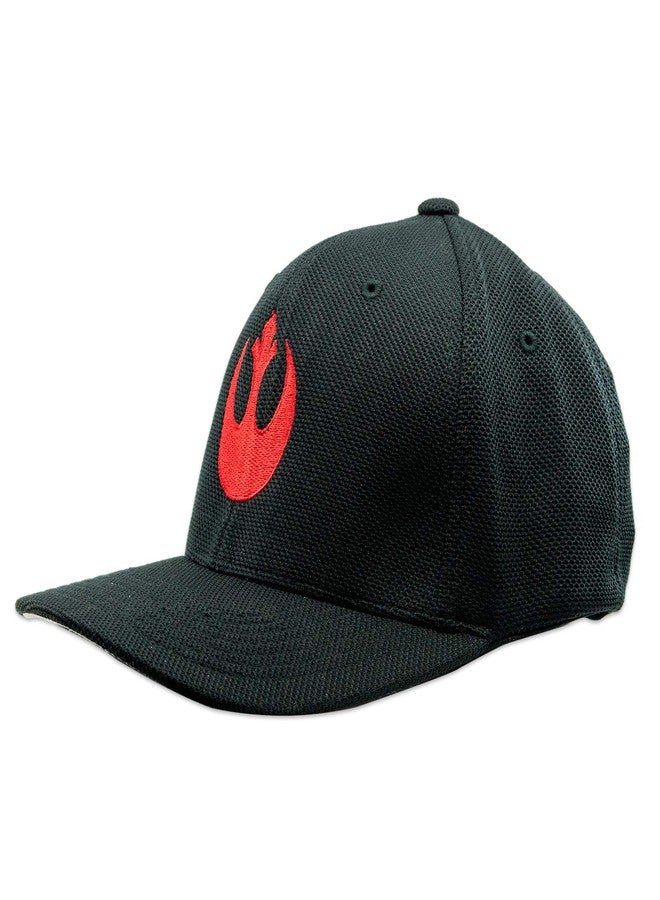 EvolveFISH SW Rebel Alliance Embroidered Adult Cool & Dry Sport Cap Hat - [Black] - Image 2