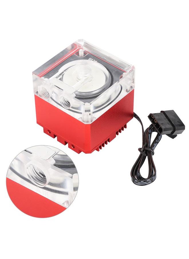 Thoraya 3000RPM Fast Heat Dissipation Computer Pump 800L/H Flow 3.5 Meters Pump Head PC Pump Tank - Red  - Image 3