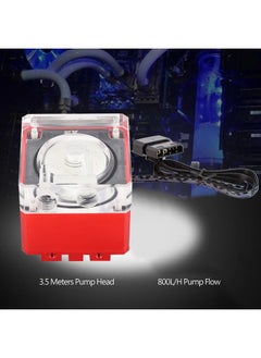 Thoraya 3000RPM Fast Heat Dissipation Computer Pump 800L/H Flow 3.5 Meters Pump Head PC Pump Tank - Red  - Image 4