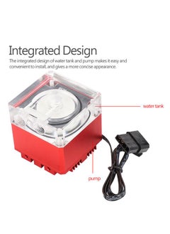 Thoraya 3000RPM Fast Heat Dissipation Computer Pump 800L/H Flow 3.5 Meters Pump Head PC Pump Tank - Red  - Image 5