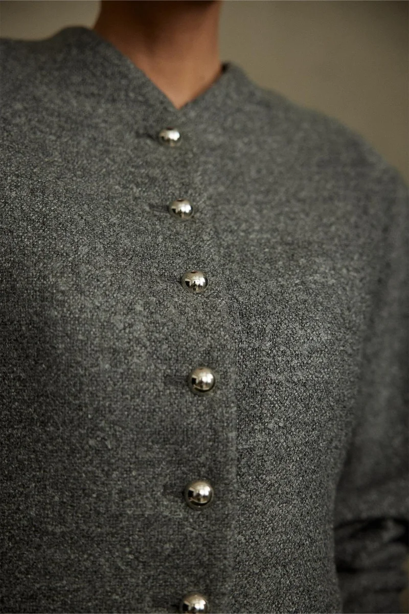 Suud Collection Smoke Gigi Waist-Fit Jacket
