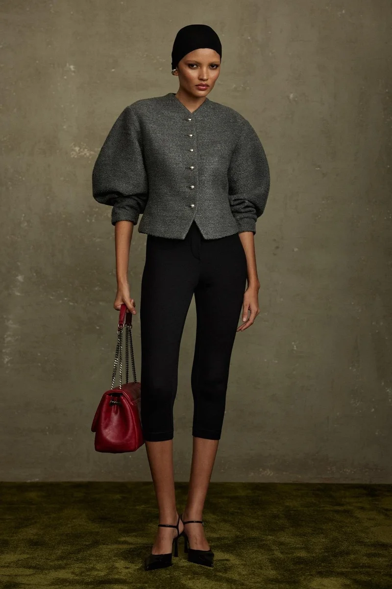 Suud Collection Smoke Gigi Waist-Fit Jacket
