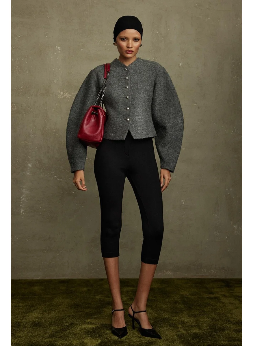 سود كوليكشن Smoke Gigi Waist-Fit Jacket