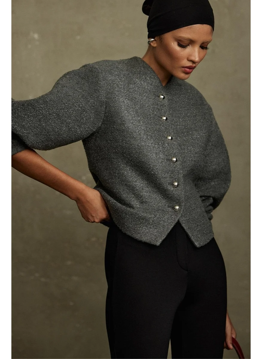 سود كوليكشن Smoke Gigi Waist-Fit Jacket