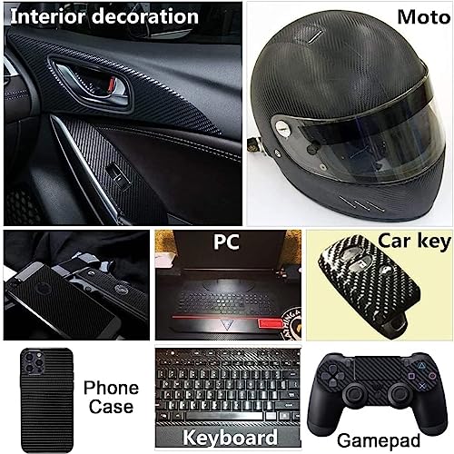 LIVECOOL Carbon Fiber Vinyl Wrap Roll 5D Glossy Car Wrap Film Featuring Bubble Free Air Release Technology, Car Moto DIY Interior Exterior (5D Carbon Fiber Vinyl, 12 X 24 Inch) - Image 5