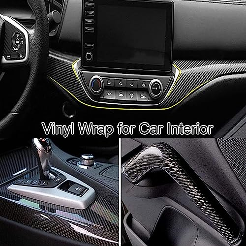 LIVECOOL Carbon Fiber Vinyl Wrap Roll 5D Glossy Car Wrap Film Featuring Bubble Free Air Release Technology, Car Moto DIY Interior Exterior (5D Carbon Fiber Vinyl, 12 X 24 Inch) - Image 3