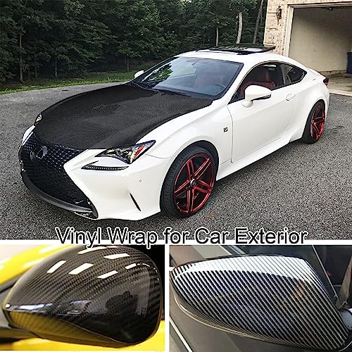 LIVECOOL Carbon Fiber Vinyl Wrap Roll 5D Glossy Car Wrap Film Featuring Bubble Free Air Release Technology, Car Moto DIY Interior Exterior (5D Carbon Fiber Vinyl, 12 X 24 Inch) - Image 4