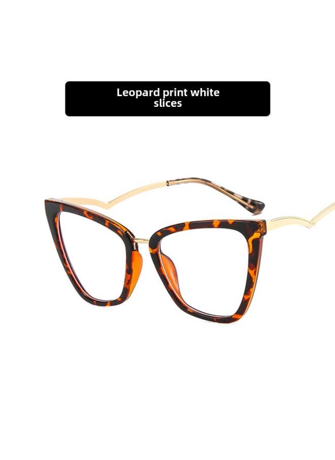 Generic - European And American Cat's Eye Flat Mirror Anti-blue Light Bent Leg New Glasses Frame Concave Shape Photo Same Style - Image 1