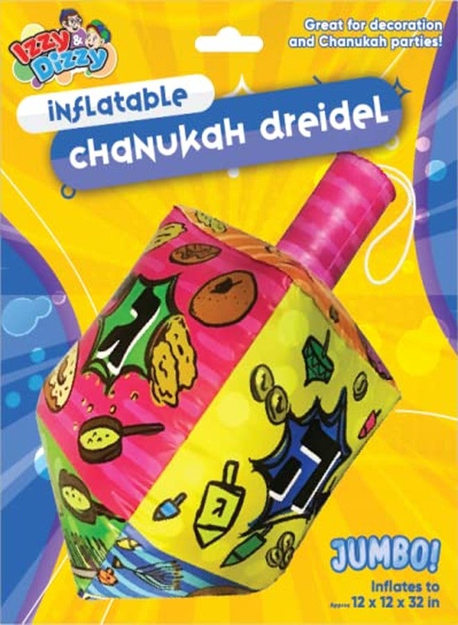 Izzy 'n' Dizzy 36 Inch Inflatable Dreidel - Large Multicolored Inflatable Hanukkah Dreidel - Inflatable Hanukkah Decorations Outdoor - Image 5