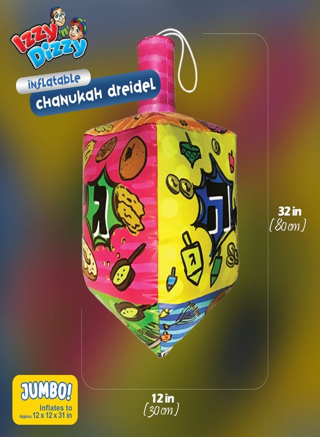 Izzy 'n' Dizzy 36 Inch Inflatable Dreidel - Large Multicolored Inflatable Hanukkah Dreidel - Inflatable Hanukkah Decorations Outdoor - Image 3
