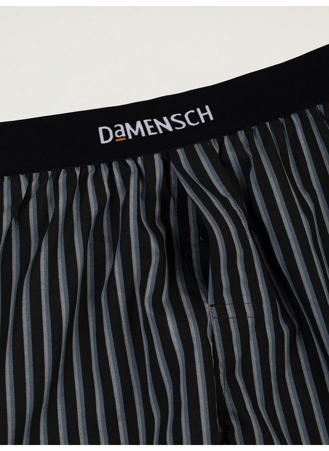 DaMENSCH DAMENSCH Men's Cotton Boxers (Pack of 1) (Dam-STP-SBX-NTB-M_Nether Black_M)  - Image 5