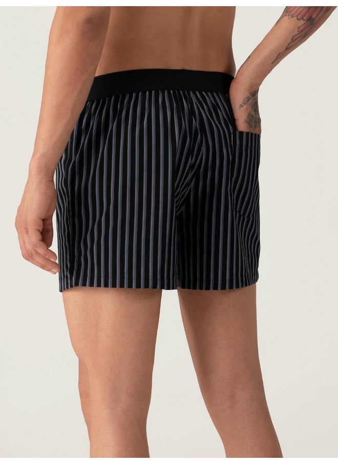 DaMENSCH DAMENSCH Men's Cotton Boxers (Pack of 1) (Dam-STP-SBX-NTB-M_Nether Black_M)  - Image 4