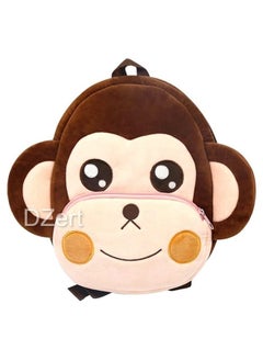 DZert DZert Monkey Kids School Bag Soft Plush Backpack Cartoon Toy, Children's Gifts Kids Boy Girl Baby (2 to 6 Years)  - Image 1