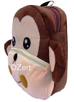 DZert DZert Monkey Kids School Bag Soft Plush Backpack Cartoon Toy, Children's Gifts Kids Boy Girl Baby (2 to 6 Years)  - Image 2