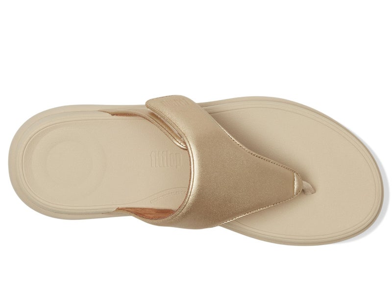 FitFlop Women's F-Mode Go Adjustable Flatform Toe-Post Sandals, Platino, 8 - Image 2