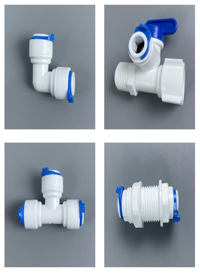 RecDec 100 Pack Quick Connect Locking Clips Replacement Blue C-Type 1/4" and 3/8" Clamps Clip for Push In to Connect Fittings Water Purifier Tube Connector RO Reverse Osmosis Water Filter System - Image 4