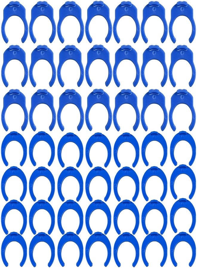 RecDec 100 Pack Quick Connect Locking Clips Replacement Blue C-Type 1/4" and 3/8" Clamps Clip for Push In to Connect Fittings Water Purifier Tube Connector RO Reverse Osmosis Water Filter System - Image 1
