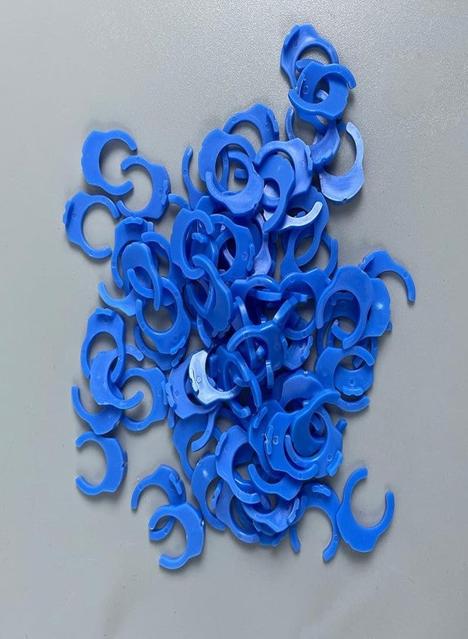 RecDec 100 Pack Quick Connect Locking Clips Replacement Blue C-Type 1/4" and 3/8" Clamps Clip for Push In to Connect Fittings Water Purifier Tube Connector RO Reverse Osmosis Water Filter System - Image 3