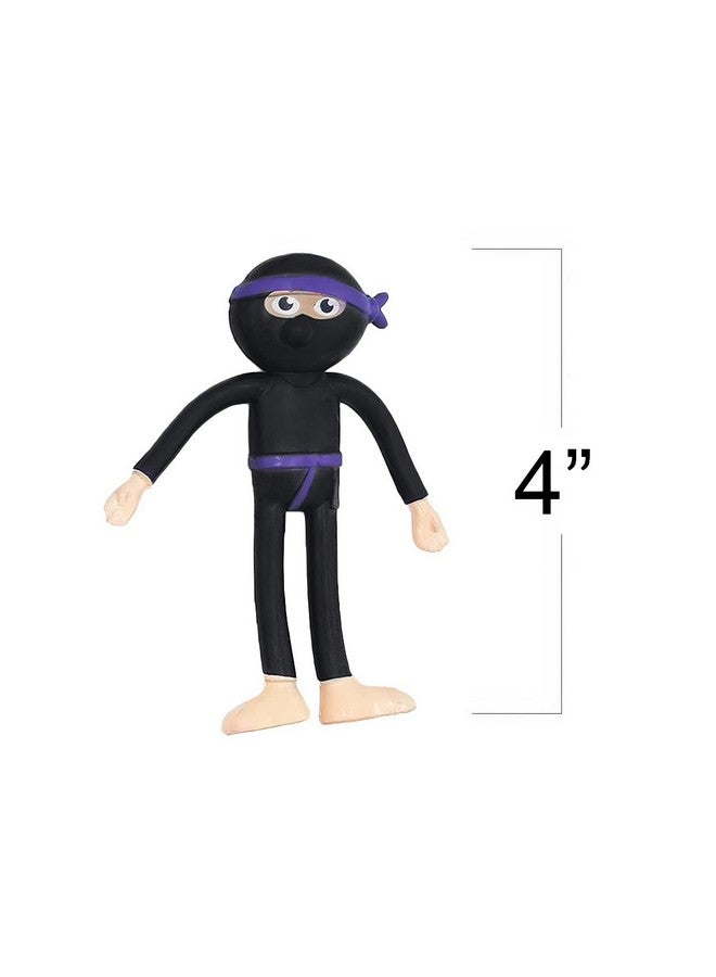 ArtCreativity مجموعة شخصيات نينجا قابلة للانحناء مكونة من 12 لعبة نينجا قابلة للانحناء للأطفال هدايا حفلات نينجا للأولاد والبنات ألعاب تخفيف التوتر للأطفال حشوات أكياس الهدايا وملء البيينات - Image 4