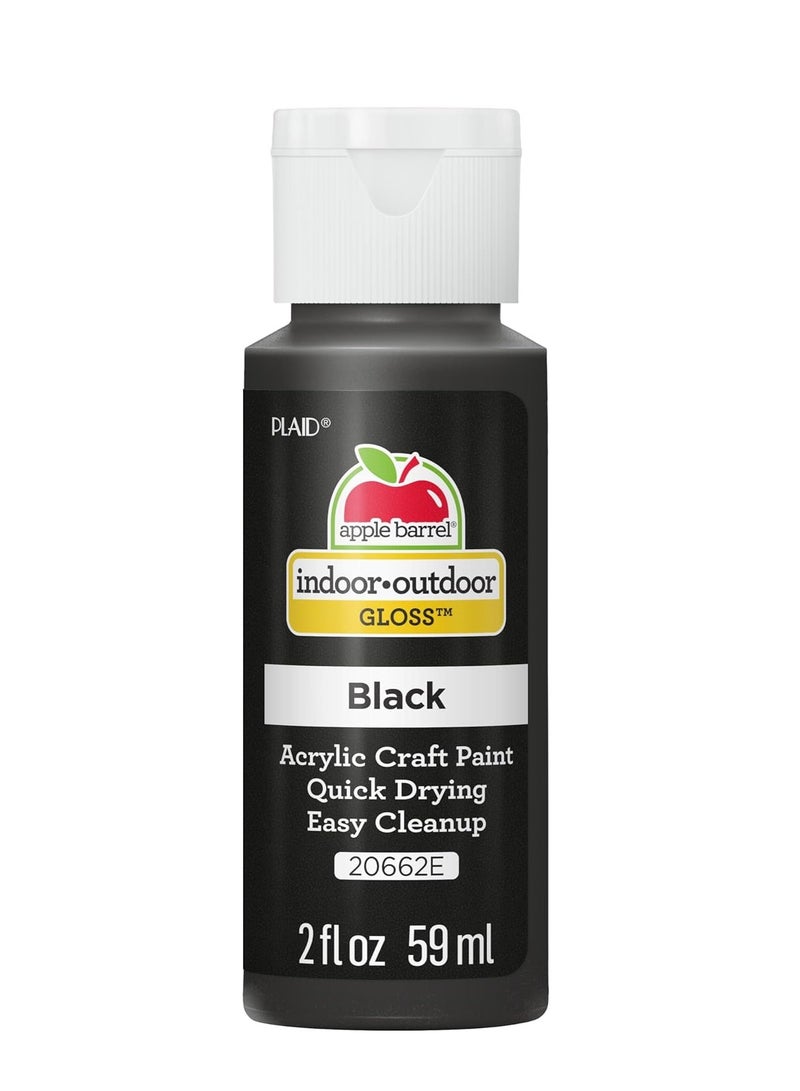 Apple Barrel Apple Barrel Gloss Acrylic Paint in Assorted Colors (2-Ounce), 20662E Black  - Image 1