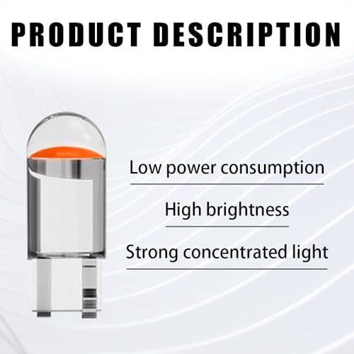 Kutyun 30PCS 194 Car LED Light Bulbs, 6000K License Plate Light Bulb, 168 2825 W5W T10 Wedge 24-SMD 3014 Chipsets LED, Universal for Car Dome Map Door Courtesy License Plate Light - Image 3