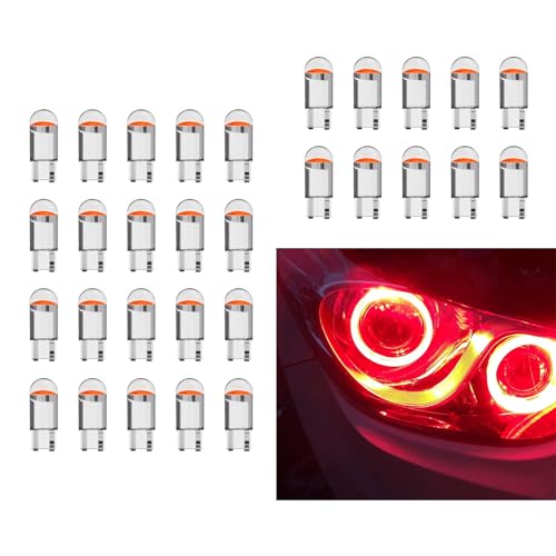 Kutyun 30PCS 194 Car LED Light Bulbs, 6000K License Plate Light Bulb, 168 2825 W5W T10 Wedge 24-SMD 3014 Chipsets LED, Universal for Car Dome Map Door Courtesy License Plate Light - Image 1