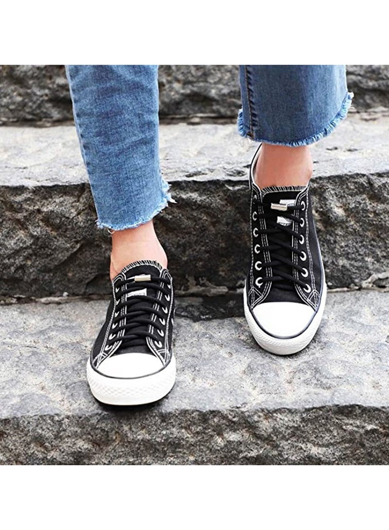 2 أزواج من مرونة الأربطة المعدنية غير المربوطة قفل رباط الحذاء للأطفال الكبار أحذية رياضية سريعة رباط الحذاء نصف دائرة - Image 5