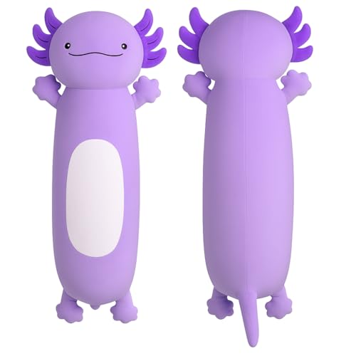 Dalmao 22 inch Cute Giant Purple Axolotl Plush Soft Body Pillow Large Squishy Plushies Axolotl Stuffed Animals Toy Gifts for Kids Boys Girls Birthday - Image 1