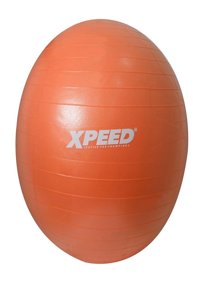XPEED كرة تمارين رياضية Xpeed مضادة للانفجار مع مضخة || كرة لليوغا || كرة سويسرية لتدريب التوازن والثبات (65 سم) (عبوة من قطعة واحدة) - Image 1