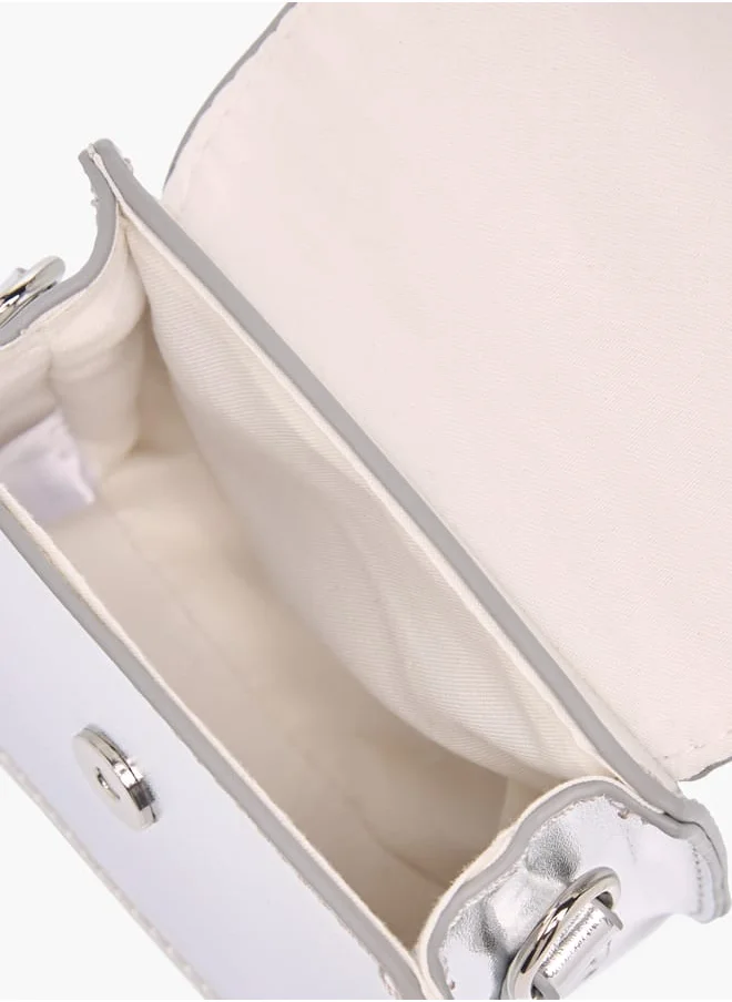 Flora Bella By Shoexpress Girls Butterfly Accent Crossbody Bag With Detachable Chain Strap And Flap Closure Ramadan Collection