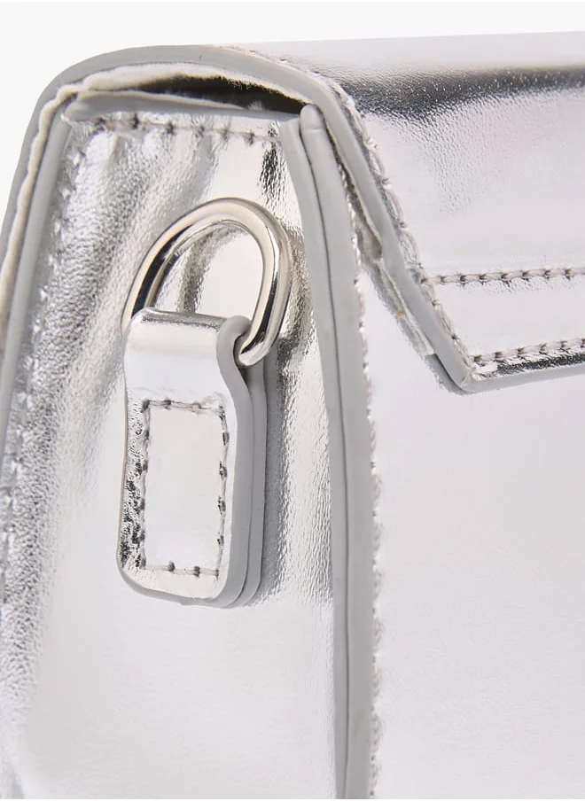 Flora Bella By Shoexpress Girls Butterfly Accent Crossbody Bag With Detachable Chain Strap And Flap Closure Ramadan Collection