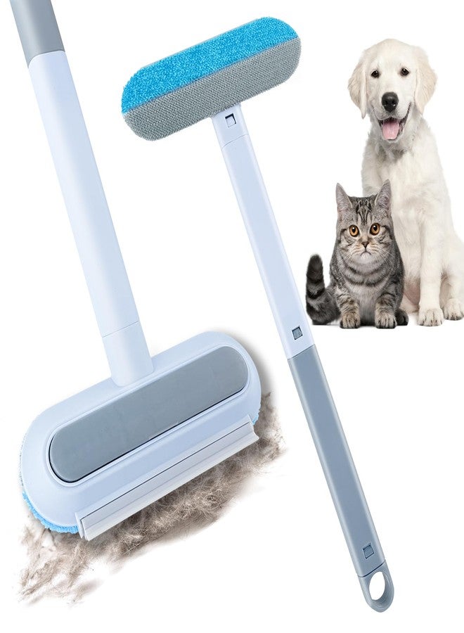 Morofme Multifunctional Pet Hair Remover Tool 4 in 1 Dog and Cat Fur Removal Brush Pet Hair Remover Adjustable Lint Brush Handle Fur Remover Water Scraper for Window Furniture Carpets Sofa Car Clothes - Image 1