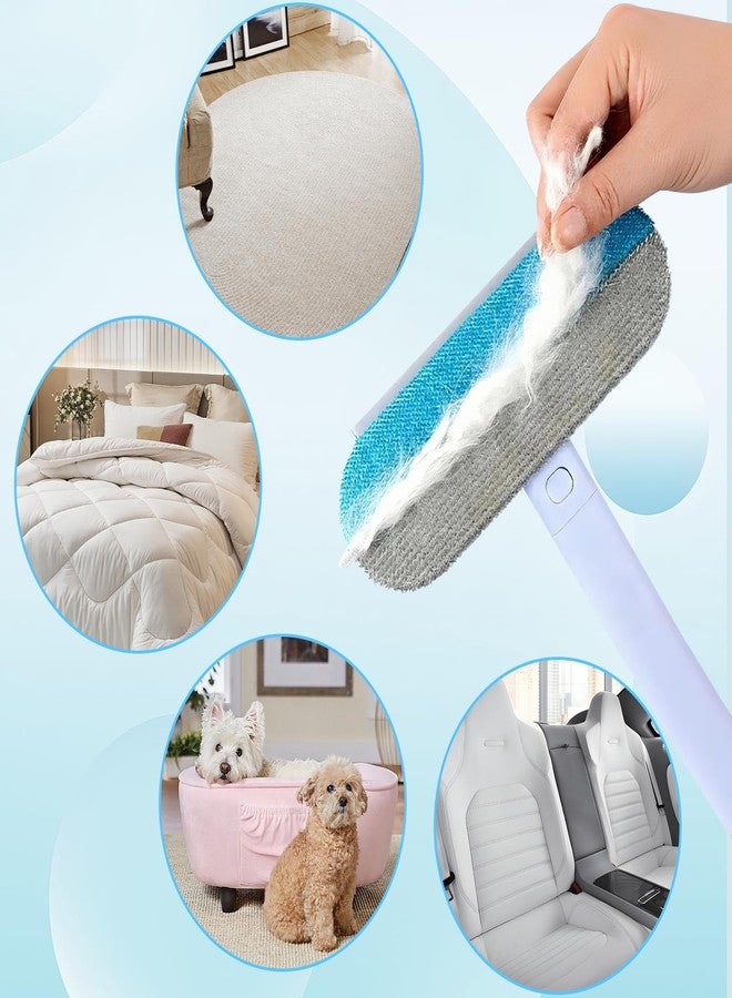 Morofme Multifunctional Pet Hair Remover Tool 4 in 1 Dog and Cat Fur Removal Brush Pet Hair Remover Adjustable Lint Brush Handle Fur Remover Water Scraper for Window Furniture Carpets Sofa Car Clothes - Image 3
