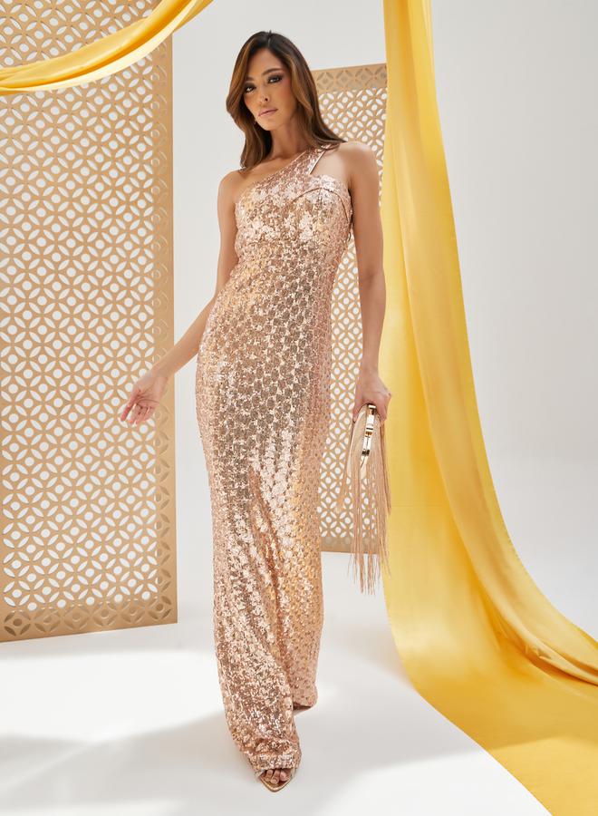 Styli Sequin One-Shoulder Dress  - Image 2