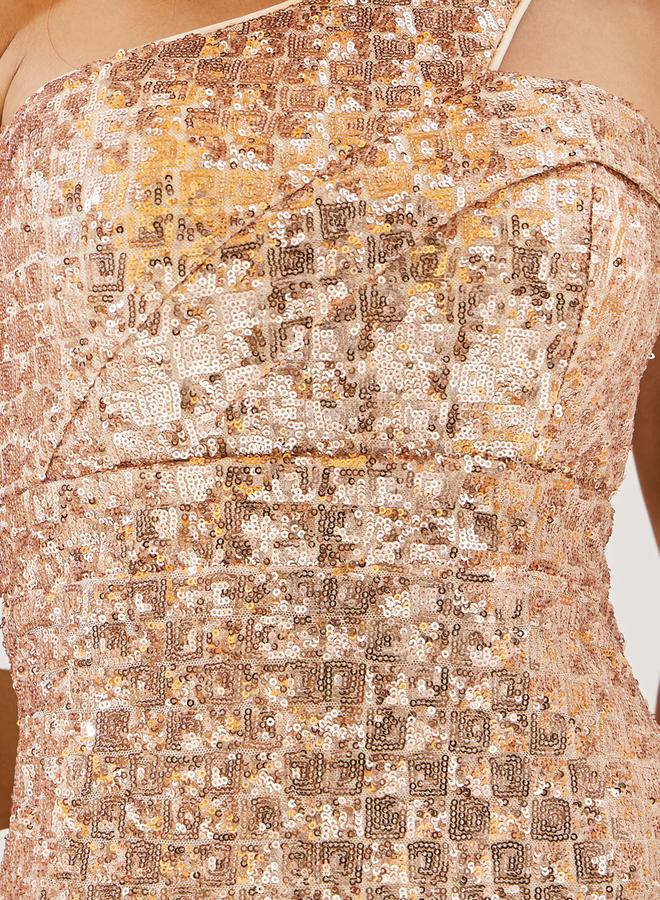 Styli Sequin One-Shoulder Dress  - Image 5