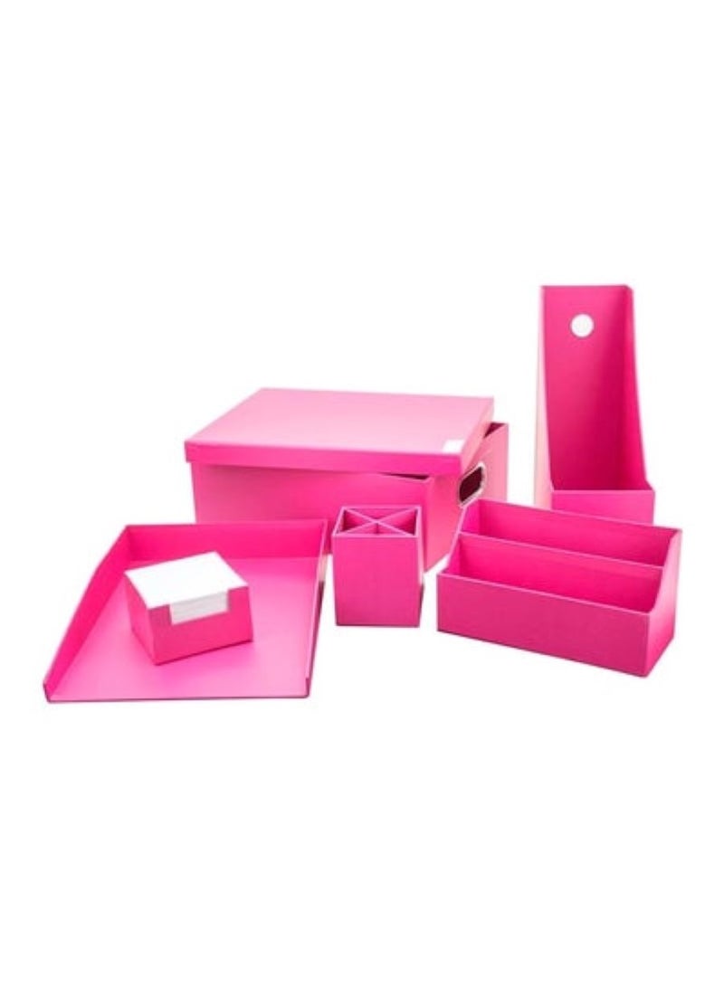 Generic Best Kids 5 Pcs Desk Set Pink 
