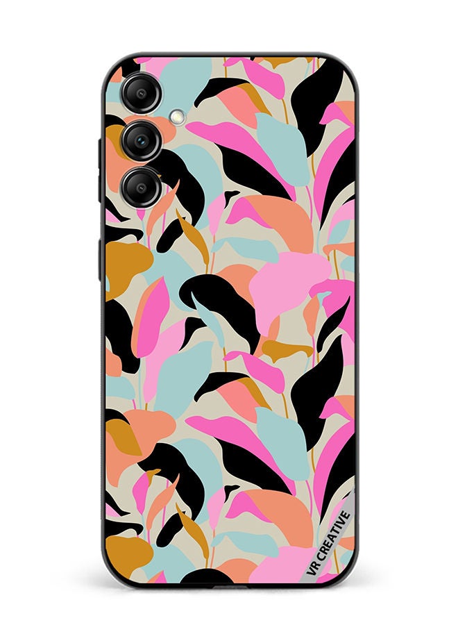 VR CREATIVE Protective Case Cover For Samsung Galaxy A14 5G/A14 Elegant Botanical Leaves Abstract Seamless Pattern Design Multicolour - Image 1